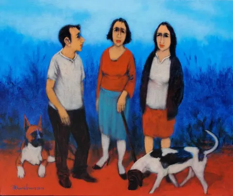Bu eser ORHAN UMUT tarafından 2017 yılında 50x60 cm ölçülerinde Tuval üzeri akrilik boya tekniği ile yapılmıştır.