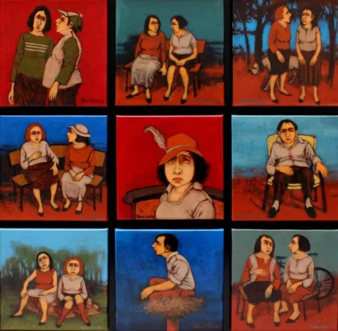 Bu eser ORHAN UMUT tarafından 2017 yılında 85x85 cm ölçülerinde Tuval üzeri akrilik boya tekniği ile yapılmıştır.