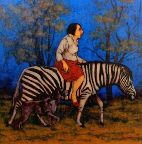 Bu eser ORHAN UMUT tarafından 2017 yılında 70x70 cm ölçülerinde Tuval üzeri akrilik boya tekniği ile yapılmıştır.