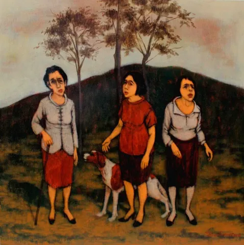 Bu eser ORHAN UMUT tarafından 2017 yılında 70x70 cm ölçülerinde Tuval üzeri akrilik boya tekniği ile yapılmıştır.