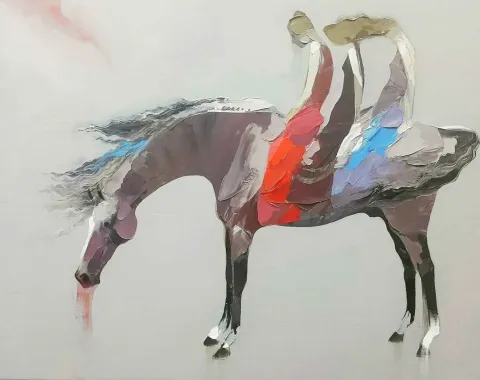 Bu eser HAKAN ERASLAN tarafından 2018 yılında 50x60 cm ölçülerinde Tuval üzeri yağlı boya tekniği ile yapılmıştır.