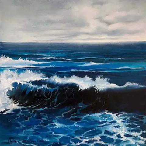 Bu eser MEHMET EMİN ÖZER tarafından 2018 yılında 25x25 cm ölçülerinde Tuval üzeri yağlı boya tekniği ile yapılmıştır.