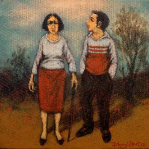 Bu eser ORHAN UMUT tarafından 2018 yılında 25x25 cm ölçülerinde Tuval üzeri akrilik boya tekniği ile yapılmıştır.