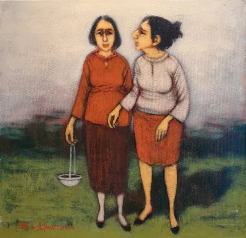 Bu eser ORHAN UMUT tarafından 2018 yılında 40x40 cm ölçülerinde Tuval üzeri akrilik boya tekniği ile yapılmıştır.