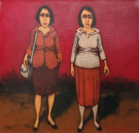 Bu eser ORHAN UMUT tarafından 2018 yılında 40x40 cm ölçülerinde Tuval üzeri akrilik boya tekniği ile yapılmıştır.