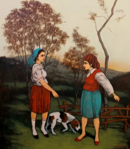 "İsimsiz" eseri ORHAN UMUT tarafından 2019 yılında 150x120 cm ölçülerinde Tuval üzeri akrilik boya tekniği ile yapılmıştır.