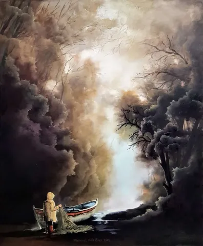 "İsimsiz" eseri MEHMET EMİN ÖZER tarafından 2019 yılında 60x50 cm ölçülerinde Tuval üzeri yağlı boya tekniği ile yapılmıştır.