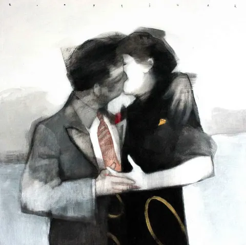 "Öpücük" eseri ERCAN AYÇİÇEK tarafından 2018 yılında 60x60 cm ölçülerinde Tuval üzeri akrilik boya tekniği ile yapılmıştır.