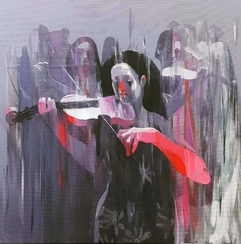 Bu eser HAKAN ERASLAN tarafından 2019 yılında 60x60 cm ölçülerinde Tuval üzeri akrilik boya tekniği ile yapılmıştır.