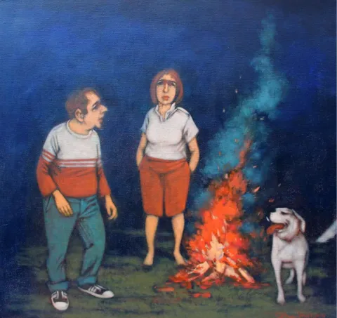 Bu eser ORHAN UMUT tarafından 2019 yılında 60x60 cm ölçülerinde Tuval üzeri akrilik boya tekniği ile yapılmıştır.