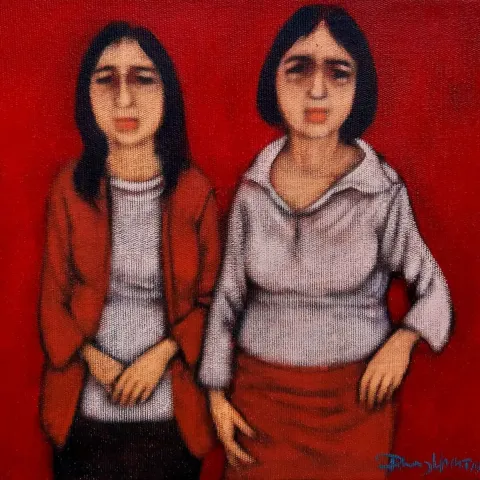 "İsimsiz" eseri ORHAN UMUT tarafından 2019 yılında 25x25 cm ölçülerinde Tuval üzeri akrilik boya tekniği ile yapılmıştır.