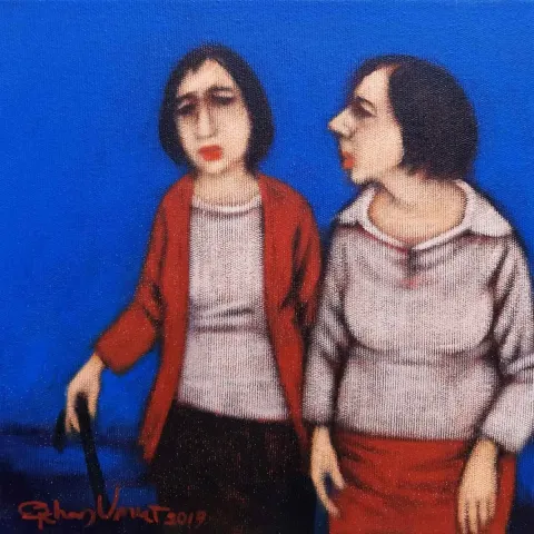 "İsimsiz" eseri ORHAN UMUT tarafından 2019 yılında 25x25 cm ölçülerinde Tuval üzeri akrilik boya tekniği ile yapılmıştır.