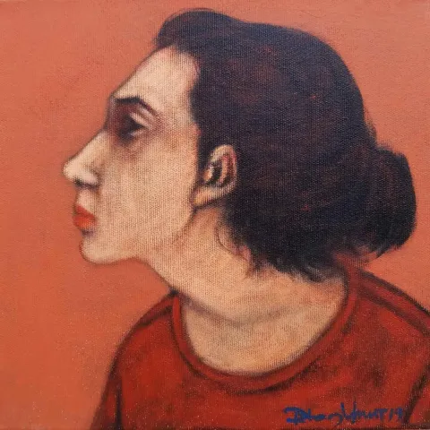 "İsimsiz" eseri ORHAN UMUT tarafından 2019 yılında 25x25 cm ölçülerinde Tuval üzeri akrilik boya tekniği ile yapılmıştır.