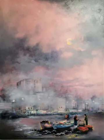 "isimsiz" eseri MEHMET EMİN ÖZER tarafından 2020 yılında 90x70 cm ölçülerinde Tuval üzeri yağlı boya tekniği ile yapılmıştır.