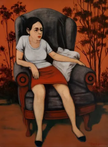 "Hemhal" eseri ORHAN UMUT tarafından 2020 yılında 80x60 cm ölçülerinde Tuval üzeri akrilik boya tekniği ile yapılmıştır.
