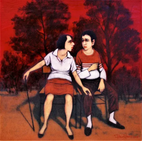 "Hemhal" eseri ORHAN UMUT tarafından 35x8x15 cm ölçülerinde 60x60 tekniği ile yapılmıştır.