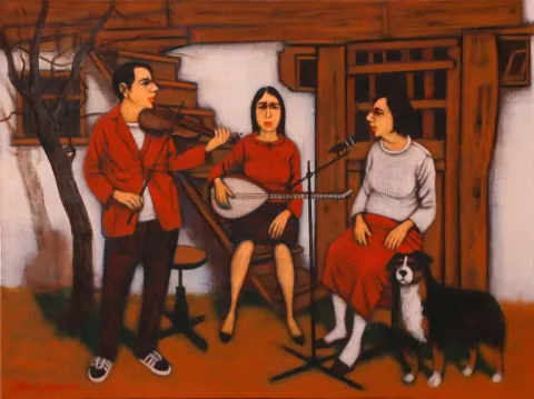 "Hemhal" eseri ORHAN UMUT tarafından 36x10 cm ölçülerinde 60x80 tekniği ile yapılmıştır.
