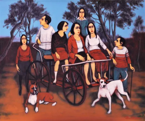 "isimsiz" eseri ORHAN UMUT tarafından 80x100 cm ölçülerinde Tuval üzeri akrilik boya tekniği ile yapılmıştır.