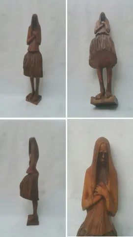 "Persona" eseri HAKAN ERASLAN tarafından 2023 yılında 23x21x98 cm ölçülerinde Ağaç yontu tekniği ile yapılmıştır.
