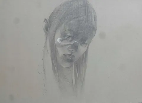 "Persona" eseri HAKAN ERASLAN tarafından 2021 yılında 50x70 cm ölçülerinde Kağıt üzeri desen tekniği ile yapılmıştır.