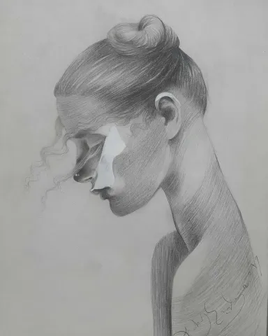 "Persona" eseri HAKAN ERASLAN tarafından 2019 yılında 34x25 cm ölçülerinde Kağıt üzeri desen tekniği ile yapılmıştır.