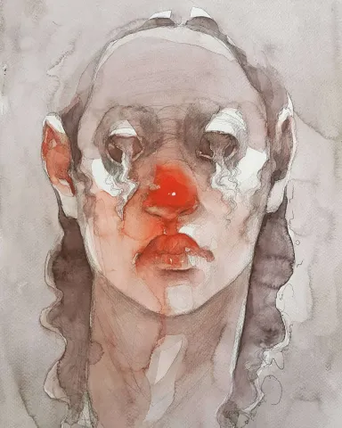 "Persona" eseri HAKAN ERASLAN tarafından 2022 yılında 41x29 cm ölçülerinde Kağıt üzeri sulu boya tekniği ile yapılmıştır.