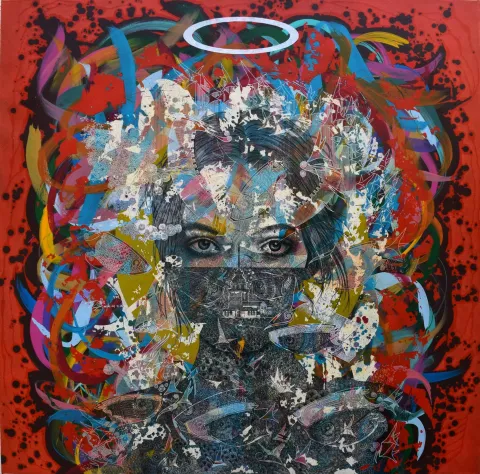 "Önermeler" eseri ENGİN KORKMAZ tarafından 115x115 cm ölçülerinde Tuval üzeri akrilik boya tekniği ile yapılmıştır.