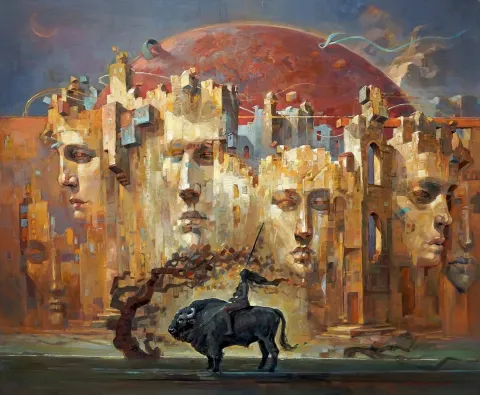 "Yön-II" eseri ADEM BAŞPINAR tarafından 2025 yılında 100x120 cm ölçülerinde Tuval üzeri akrilik boya tekniği ile yapılmıştır.