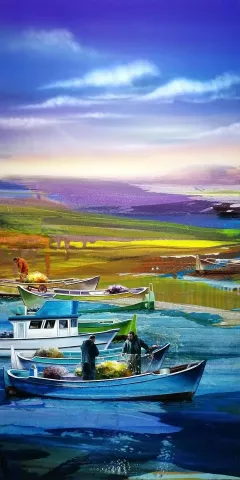 "isimsiz" eseri TURGUT AKARSU tarafından 2023 yılında 130x65 cm ölçülerinde Tuval üzeri akrilik boya tekniği ile yapılmıştır.
