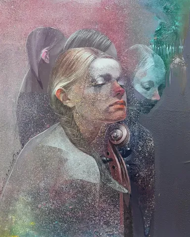 "İçsel Çiçeklenme" eseri HAKAN ERASLAN tarafından 2026 yılında 50x40 cm ölçülerinde Tuval üzeri akrilik boya tekniği ile yapılmıştır.