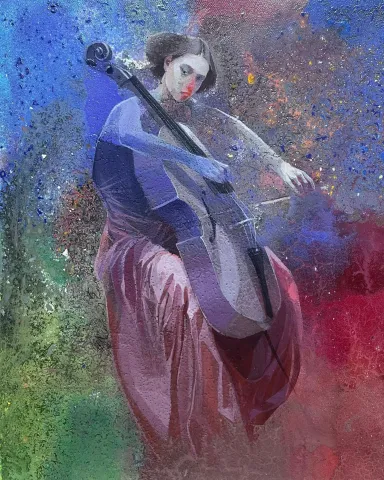 "Gece Melodisi" eseri HAKAN ERASLAN tarafından 2026 yılında 50x40 cm ölçülerinde Tuval üzeri akrilik boya tekniği ile yapılmıştır.
