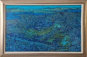 DEVRİM ERBİL tarafından 2005 yılında 90x120 cm ölçülerinde  TÜYB tekniği ile yapılmıştır.