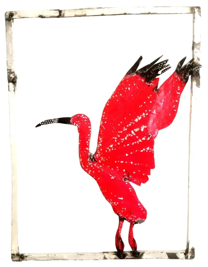 ASAF ERDEMLİ — “Flamingo” "Flamingo" eseri ASAF ERDEMLİ tarafından 85x63x7 cm ölçülerinde Hurda Metal, Kaynak tekniği ile yapılmıştır.