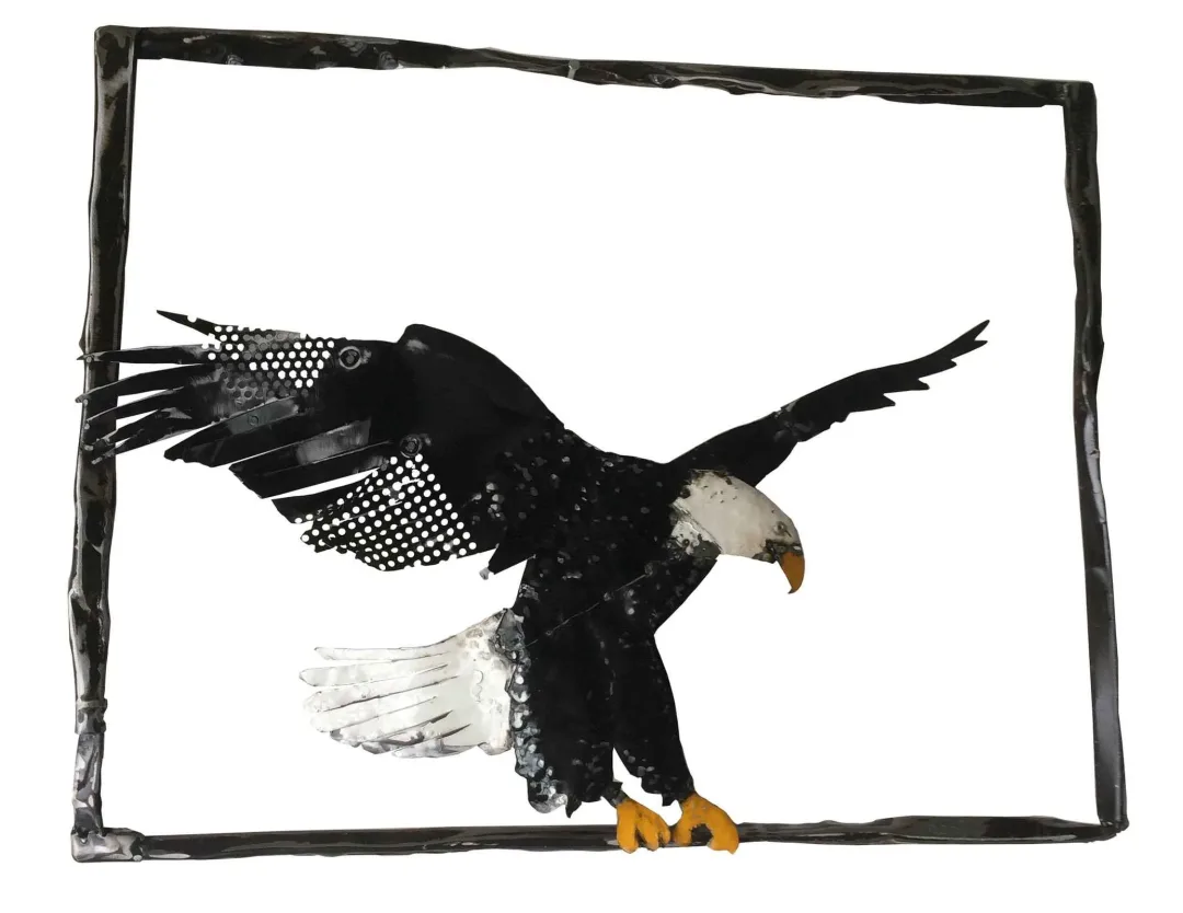 ASAF ERDEMLİ — “Kartal” "Kartal" eseri ASAF ERDEMLİ tarafından 51x67x6 cm ölçülerinde Hurda Metal, Kaynak tekniği ile yapılmıştır.