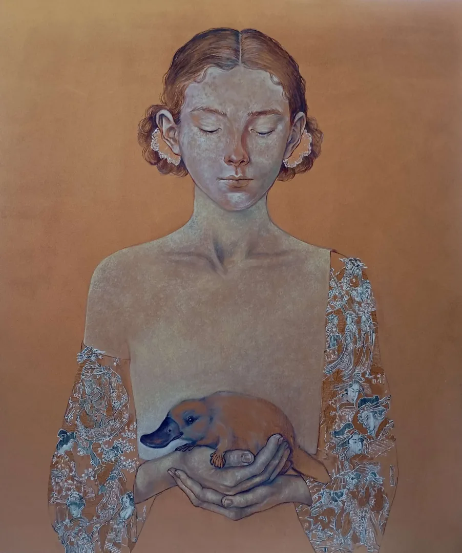 ESRA YILDIRIM — “If platypuses dream…”, 2025 "If platypuses dream…" eseri ESRA YILDIRIM tarafından 2025 yılında 130x110 cm ölçülerinde Tuval üzeri yağlı boya tekniği ile yapılmıştır.