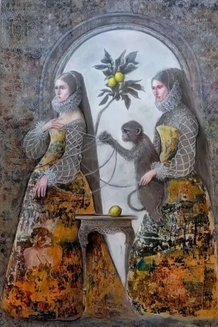 ESRA YILDIRIM — “Sour Alchemy”, 2025 "Sour Alchemy" eseri ESRA YILDIRIM tarafından 2025 yılında 120x80 cm ölçülerinde Tuval üzeri yağlı boya tekniği ile yapılmıştır.