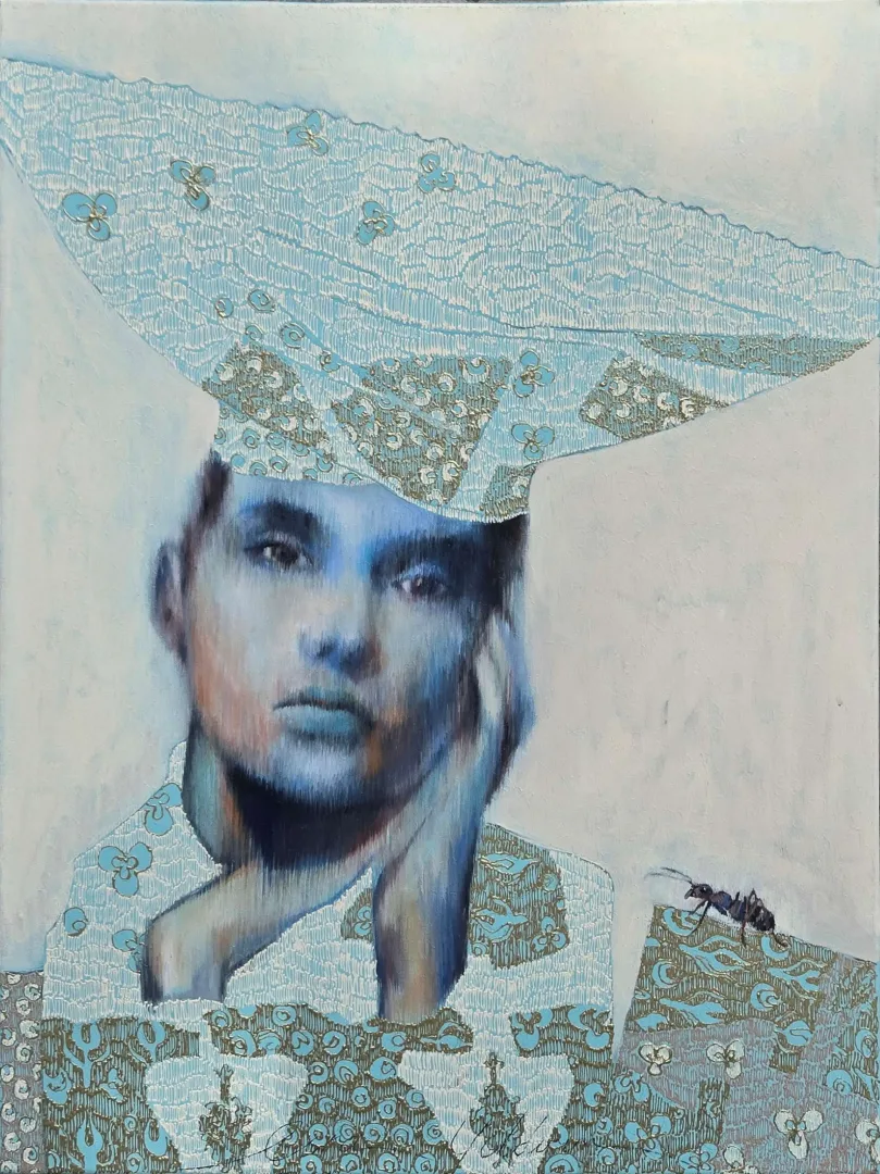 ESRA YILDIRIM — “Caftan Motif”, 2023 "Caftan Motif" eseri ESRA YILDIRIM tarafından 2023 yılında 80x60 cm ölçülerinde Tuval üzeri yağlı boya tekniği ile yapılmıştır.