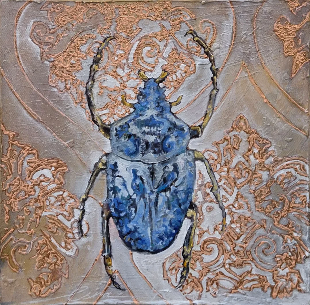 ESRA YILDIRIM — “Wings Closed”, 2024 "Wings Closed" eseri ESRA YILDIRIM tarafından 2024 yılında 30x30 cm ölçülerinde Tuval üzeri yağlı boya tekniği ile yapılmıştır.