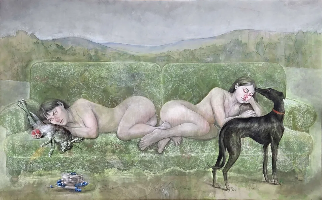 ESRA YILDIRIM — “Doğa Koltukları”, 2025 "Doğa Koltukları" eseri ESRA YILDIRIM tarafından 2025 yılında 150x235 cm ölçülerinde Tuval üzeri yağlı boya tekniği ile yapılmıştır.
