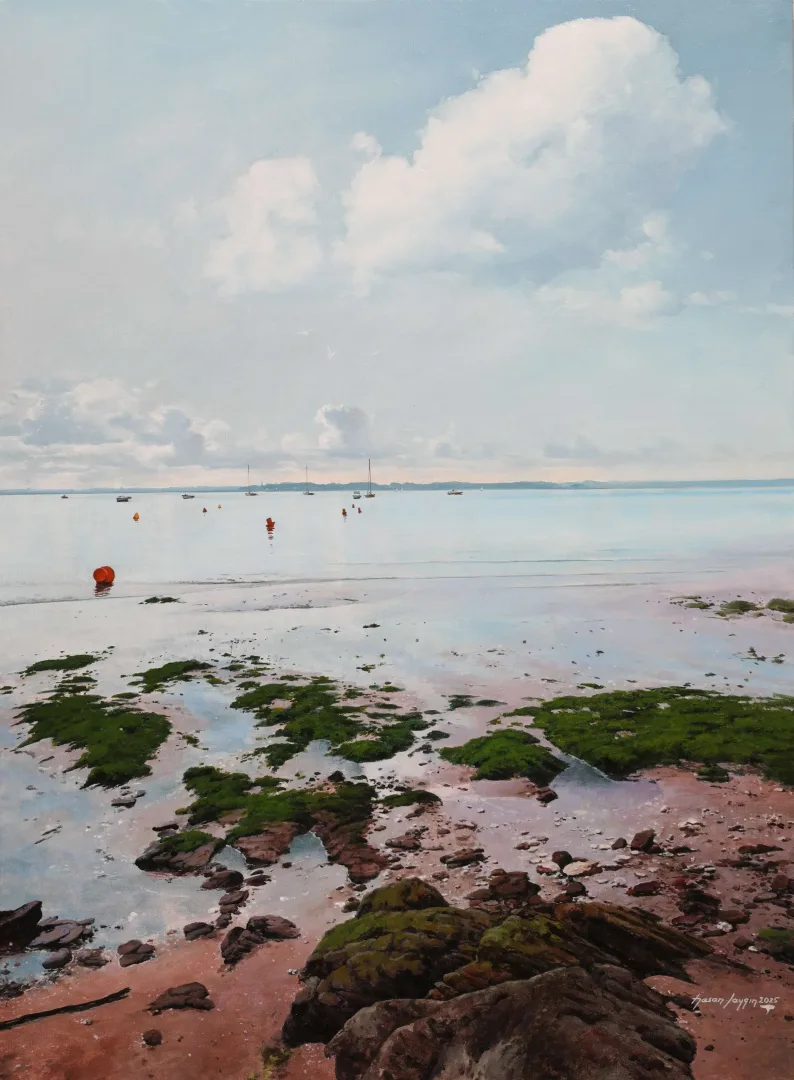 HASAN SAYGIN — “Sakin deniz”, 2025 "Sakin deniz" eseri HASAN SAYGIN tarafından 2025 yılında 72x53 cm ölçülerinde Tuval üzeri yağlı boya tekniği ile yapılmıştır.