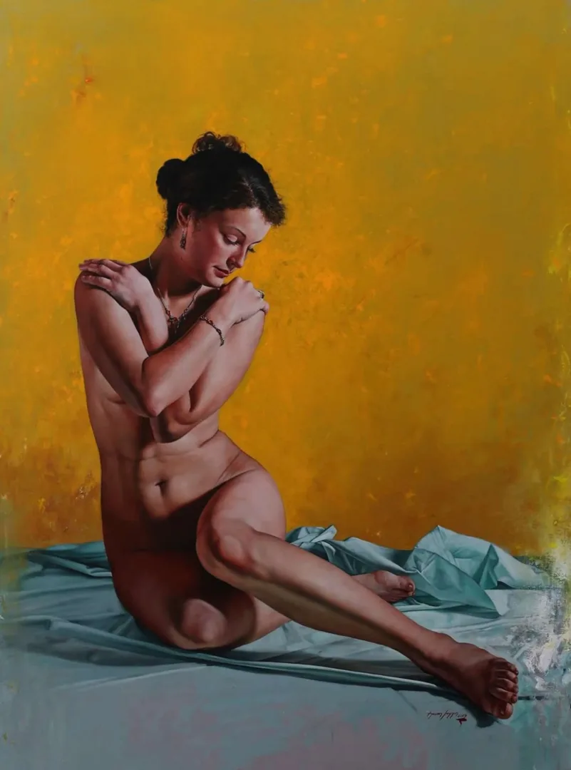 HASAN SAYGIN — “Tevazu”, 2019 "Tevazu" eseri HASAN SAYGIN tarafından 2019 yılında 130x97 cm ölçülerinde Tuval üzeri yağlı boya tekniği ile yapılmıştır.