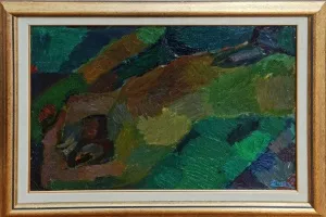 ADNAN TURANİ tarafından 1955 yılında  40x60 cm ölçülerinde  Duralit üzeri yağlı boya tekniği ile yapılmıştır.