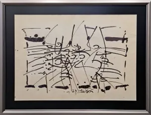 ADNAN TURANİ tarafından 1974 yılında  50x70 cm ölçülerinde  Kağıt üzeri karışık teknik tekniği ile yapılmıştır.