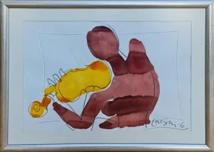 ADNAN TURANİ tarafından 2006 yılında  42x60 cm ölçülerinde  Kağıt üzeri karışık teknik tekniği ile yapılmıştır.