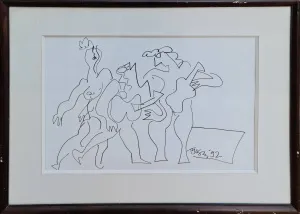 ADNAN TURANİ tarafından 1982 yılında  35x50 cm ölçülerinde  Kağıt üzeri Füzen tekniği ile yapılmıştır.