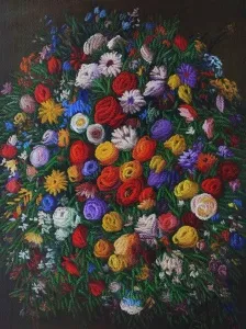 AHMET YEŞİL tarafından 2015 yılında 130x98 cm ölçülerinde Tuval üzeri yağlı boya tekniği ile yapılmıştır.