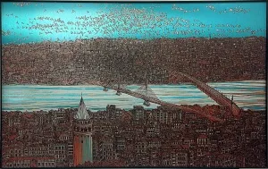 DEVRİM ERBİL tarafından 2023 yılında 80x120 cm ölçülerinde Alüminyum üzerine Giclee baskı 1/1 Monoprint tekniği ile yapılmıştır.