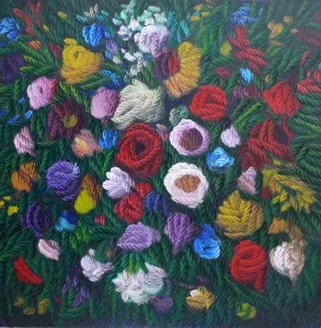 AHMET YEŞİL tarafından 2019 yılında 60x60 cm ölçülerinde Tuval üzeri yağlı boya tekniği ile yapılmıştır.