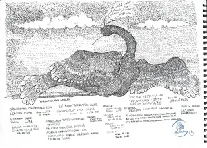 ATAÇ ELALMIŞ tarafından 2020 yılında 33x47 cm ölçülerinde bristol kağıt üzerine pilot kalem tekniği ile yapılmıştır.