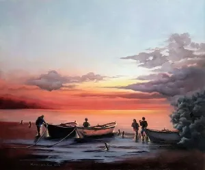 MEHMET EMİN ÖZER tarafından 2019 yılında 50x60 cm ölçülerinde Tuval üzeri yağlı boya tekniği ile yapılmıştır.